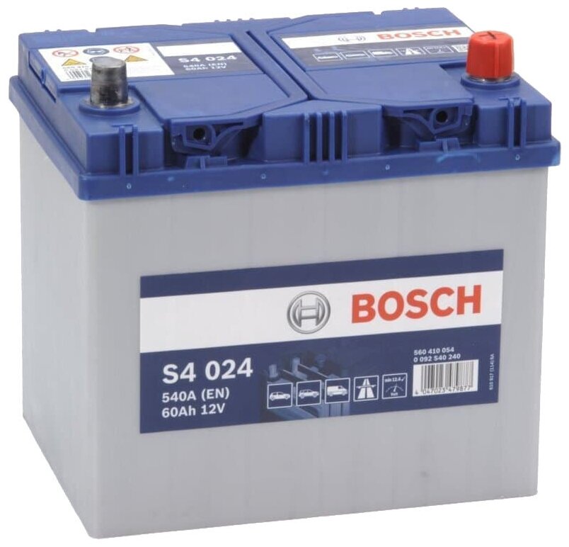 Автомобильный аккумулятор BOSCH S4 024 (0 092 S40 240), 232х173х225