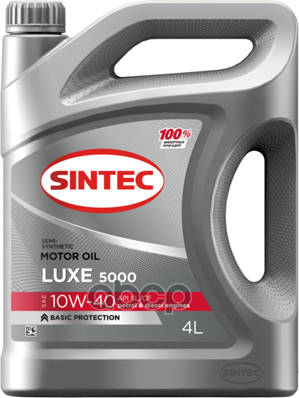 600232 Sintec Luxe 5000 Sae 10W-40 Api Sl/Cf (4Л) (16-11-2023, Россия)