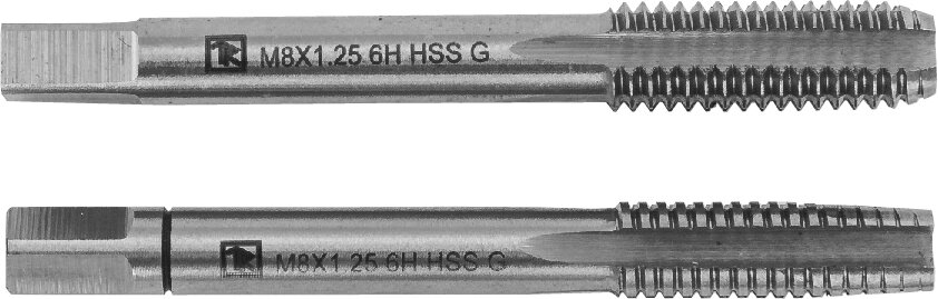 Набор метчиков T-COMBO двухпроходных ручных универсальных М10х1.25 HSS-G 2 шт. Thorvik MT10125S2
