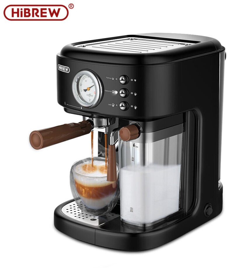 HiBREW H8A Автоматическая кофемашина для приготовления эспрессо, кофейник в подарок