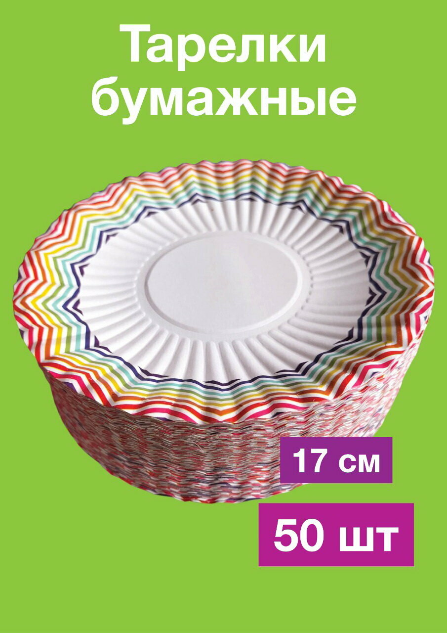 Одноразовые тарелки блюдца 17 см