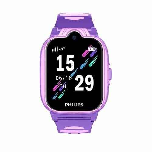 Умные часы Смарт-часы Philips Kids W6610, 1.69", розовый/розовый [ctw6610pk/00]