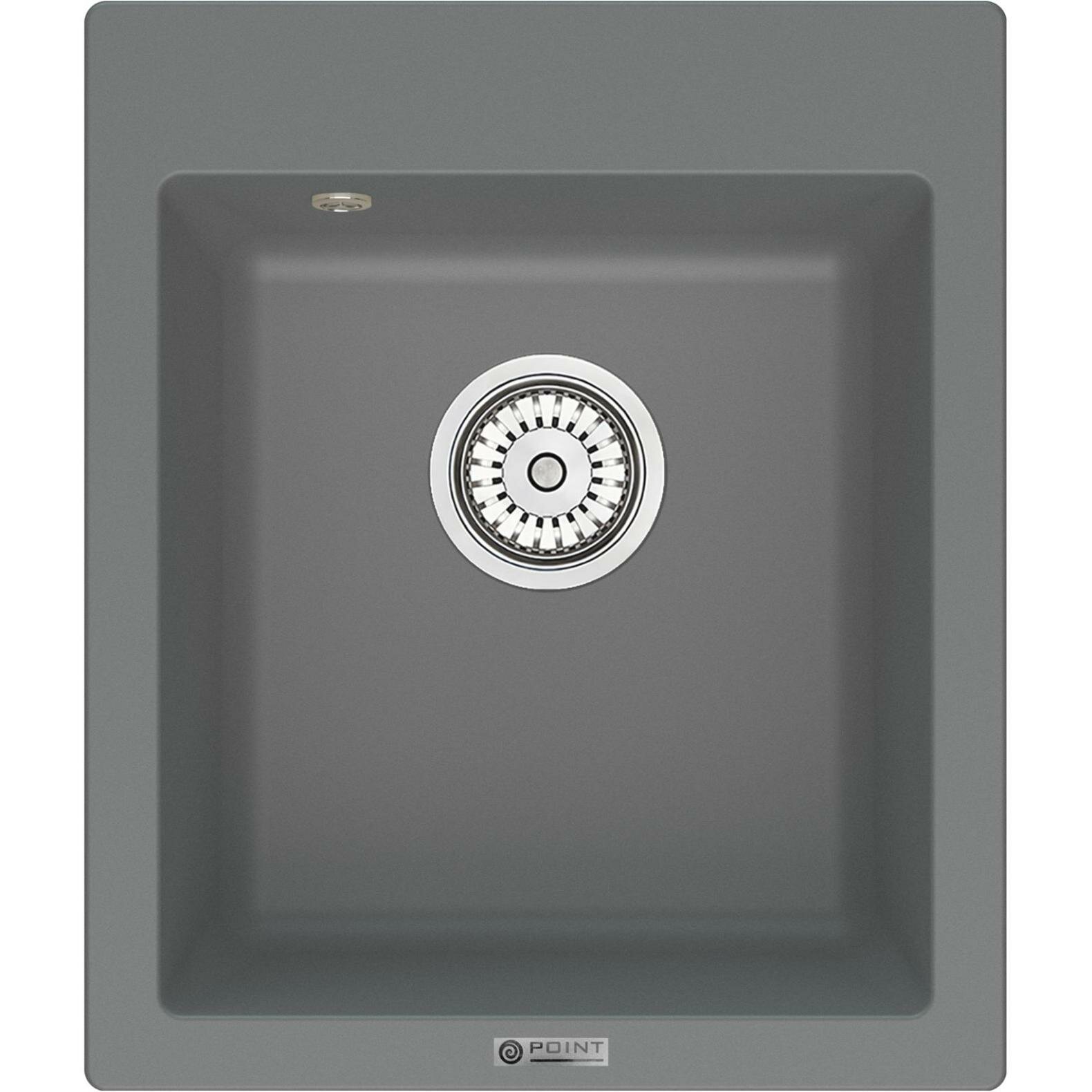 Мойка кухонная квадратная Point Динара 42 серая, PN3004AL