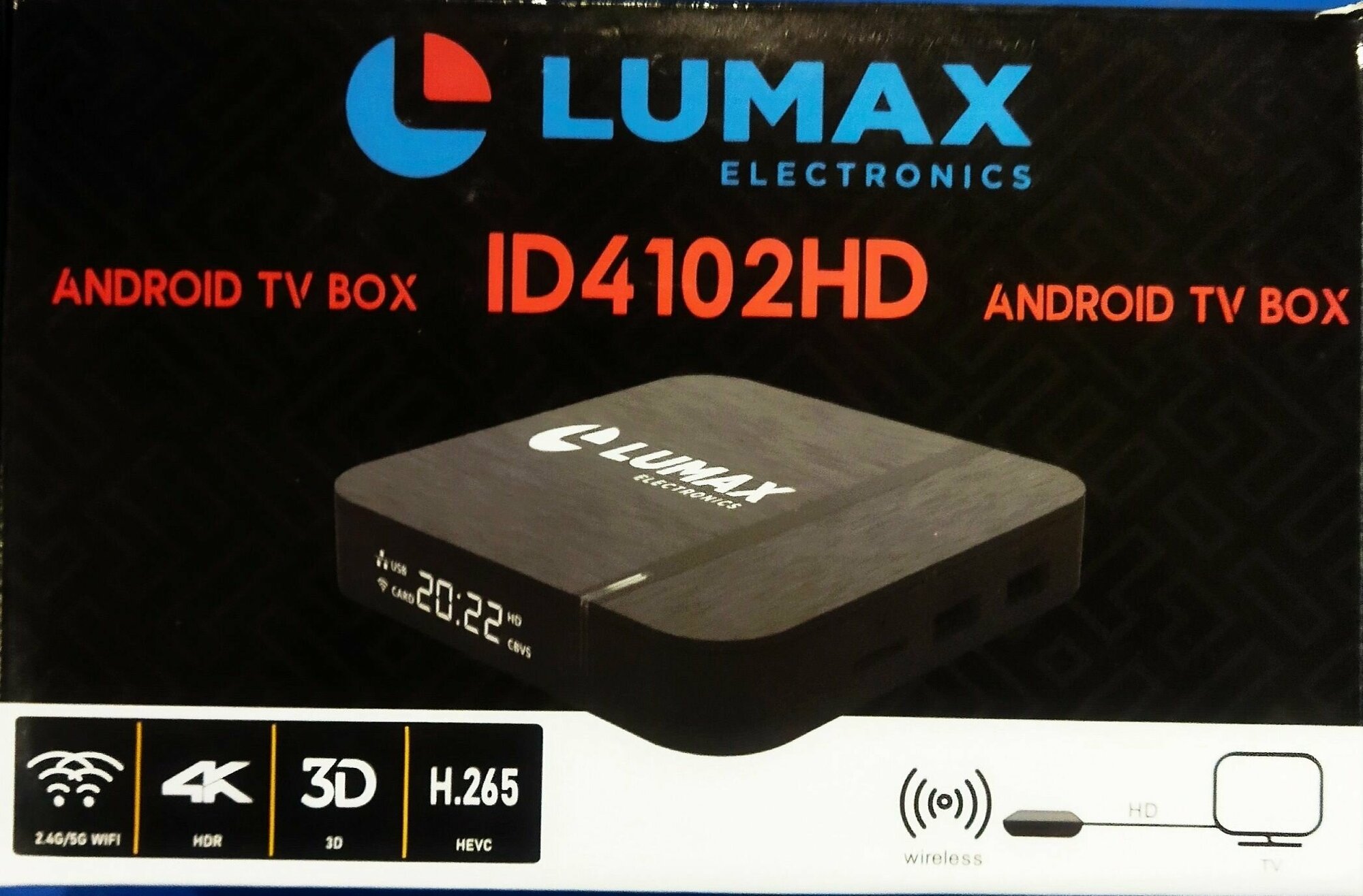 Mедиаплеер и Android Smart IPTV-приставка Lumax ID4102HD