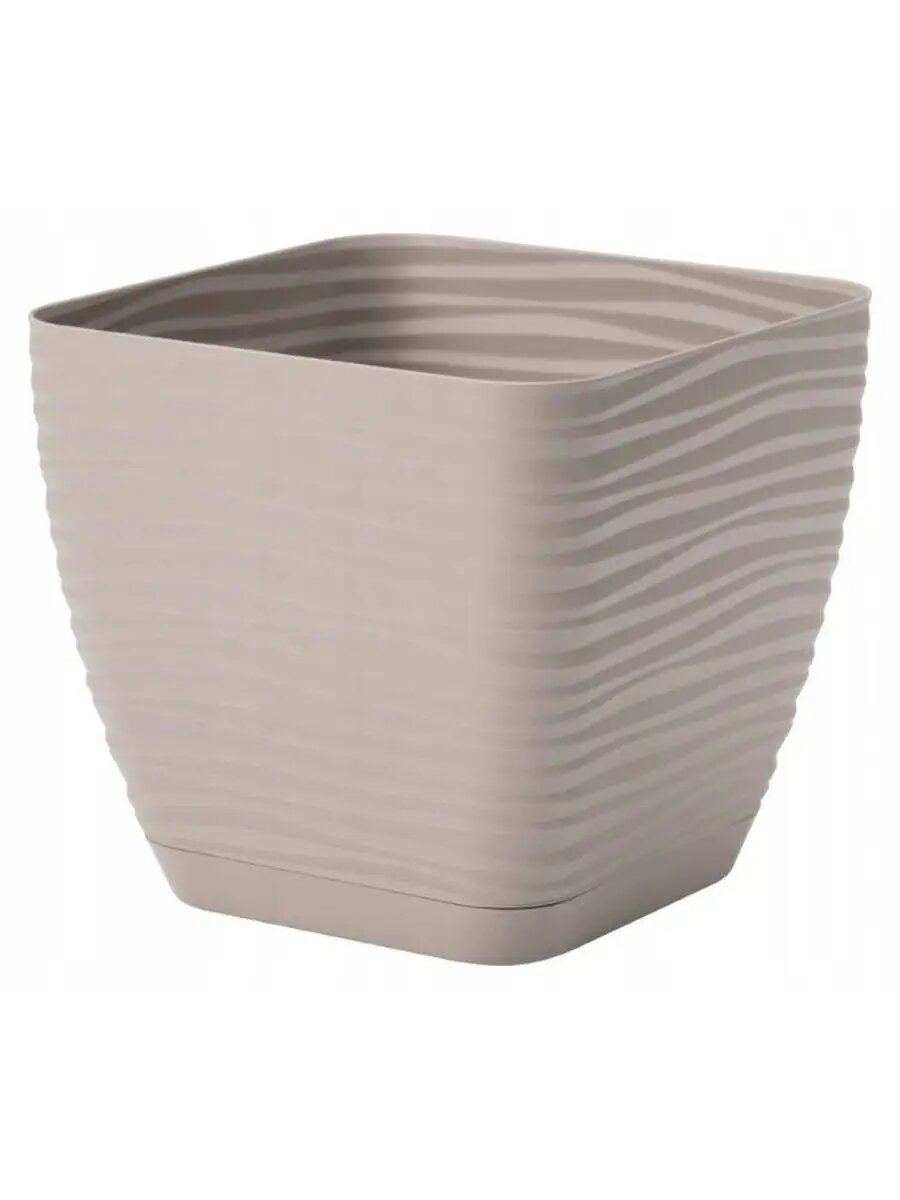 FORM-PLASTIC Кашпо для цветов Сахара Петит квадратное 15х15см