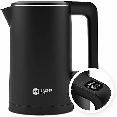 Чайник Balter WK-4-Touch из нержавеющей стали с регулировкой температуры, 40 100 C, с двойными стенками, без BPA, 1,7 л, черный