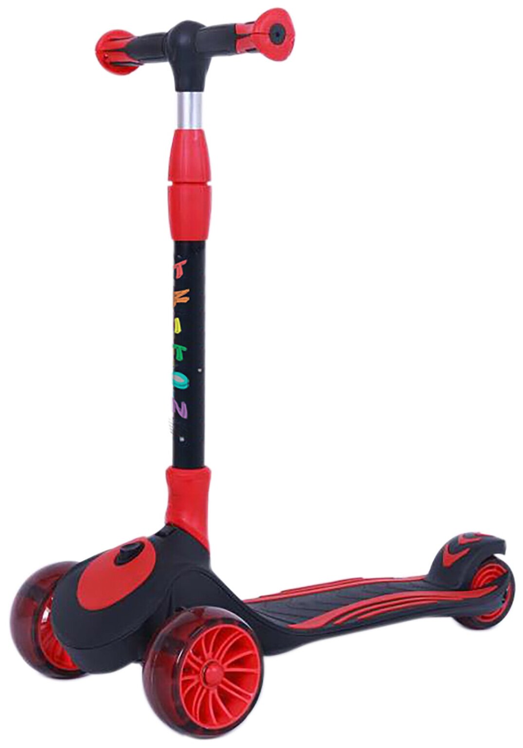 Sportsbaby Детский трехколесный самокат MS-947 Triton со светящимися колесами черно-красный