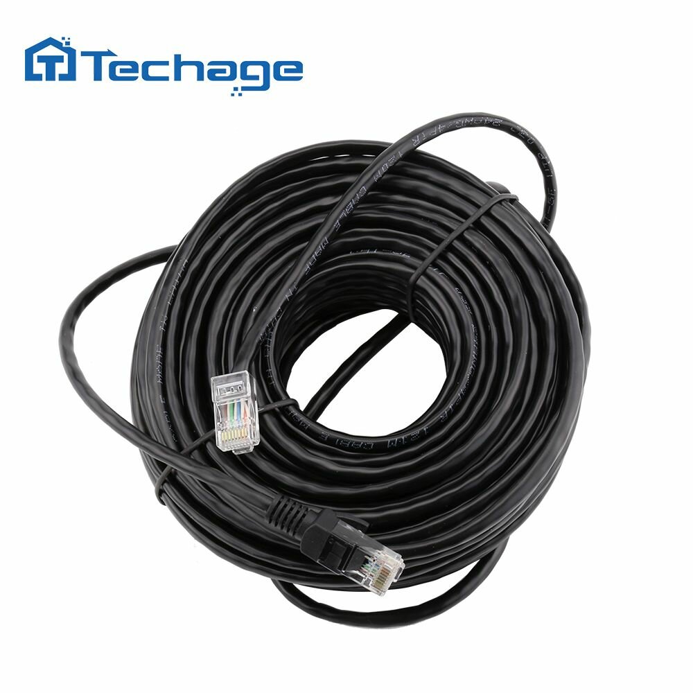 Techage 20 м cat5 сетевой кабель Ethernet RJ45 патч открытый водонепроницаемый кабель LAN провода для CCTV POE IP камера системы