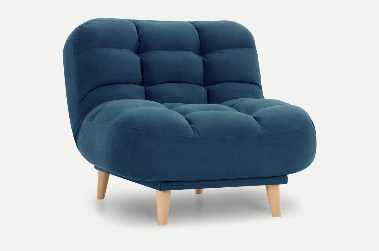 Кресло-кровать Бонс-Т Velvet Silver, 95 см х100 см х90 см