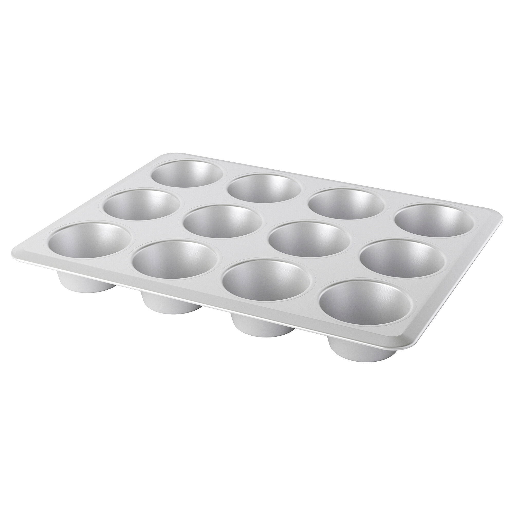 Формочка для выпечки Шведский Дом MUFFIN PANNA (вардаген в икеа), 38x29 см, 12 ячеек, серебристый
