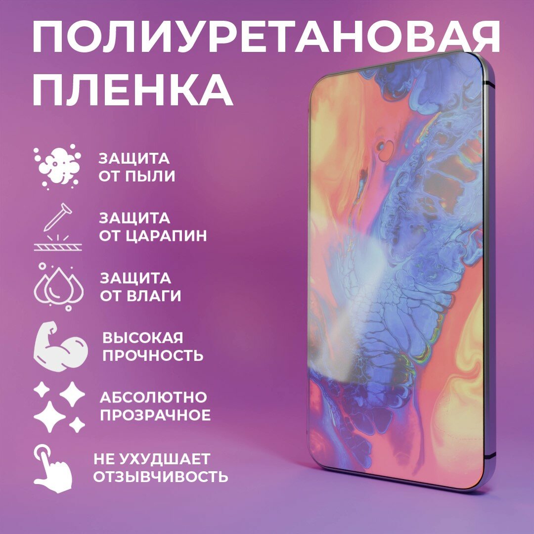 Полиуретановая защитная пленка Infinix ZERO 30 4G / Противоударная бронированная пленка / Самовосстанавливающаяся