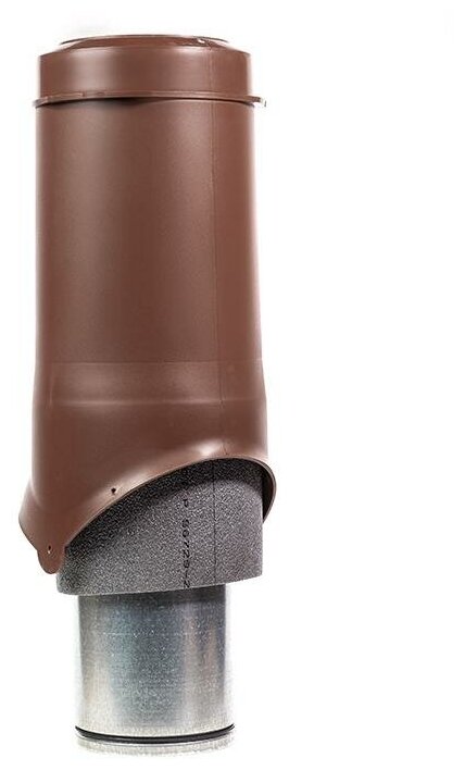 Выход вентиляции утепленный Krovent Pipe-VT 125/500 is, RAL 8017 коричневый