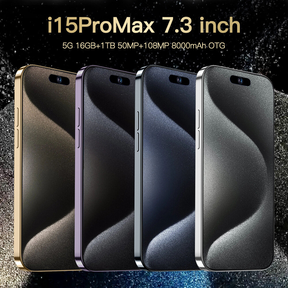 Смартфон i15promax, 7.3", 64 ГБ, белый