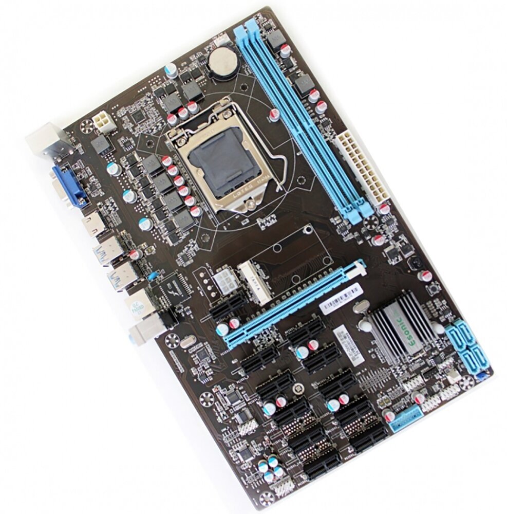 Материнская плата ITZR B250-BTC-Gladiator(s), 1xPCI-Ex16, 10xPCI-Ex1, RTL