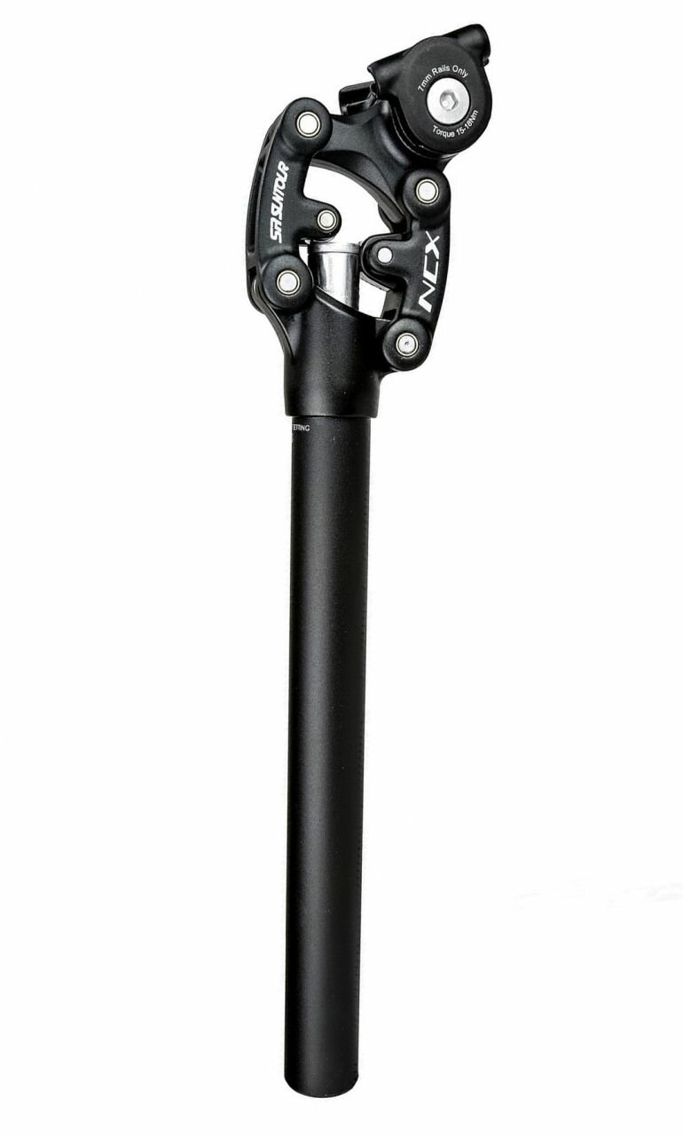 Suntour SP12-NCX 27.2х350мм. Жесткая пружина Hard на вес: от 95 до 120 кг. Амортизационный параллелограммный подседельный штырь/