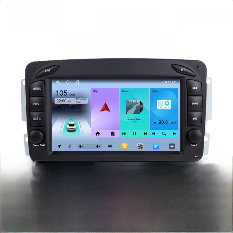 LINGYUN Навигатор Benz, 7 дюймов, IPS-экран, 8 ядер, 4G, MTK9109, 2+32G, Carplay