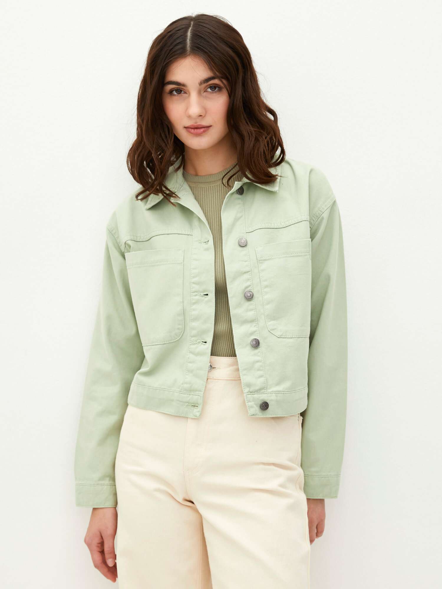Пиджак LC Waikiki для женщин, размер 38, light khaki