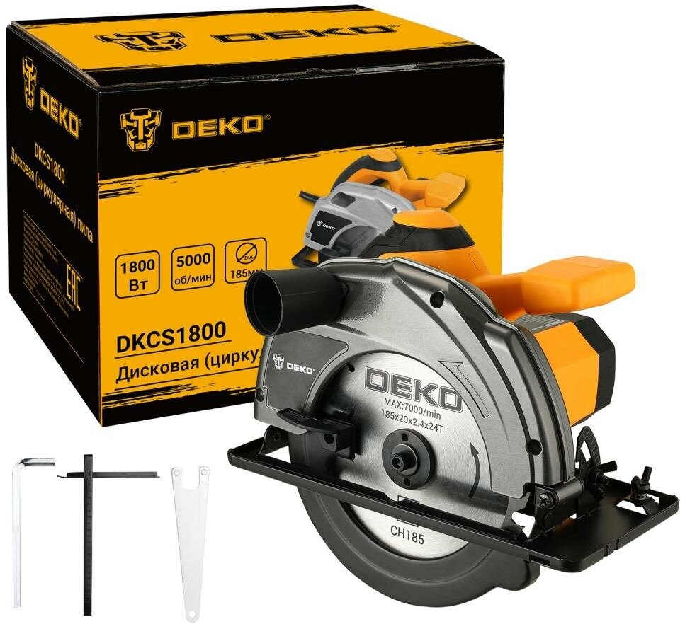 Дисковая пила  DEKO DKCS1800 (063-4191), 1800 Вт