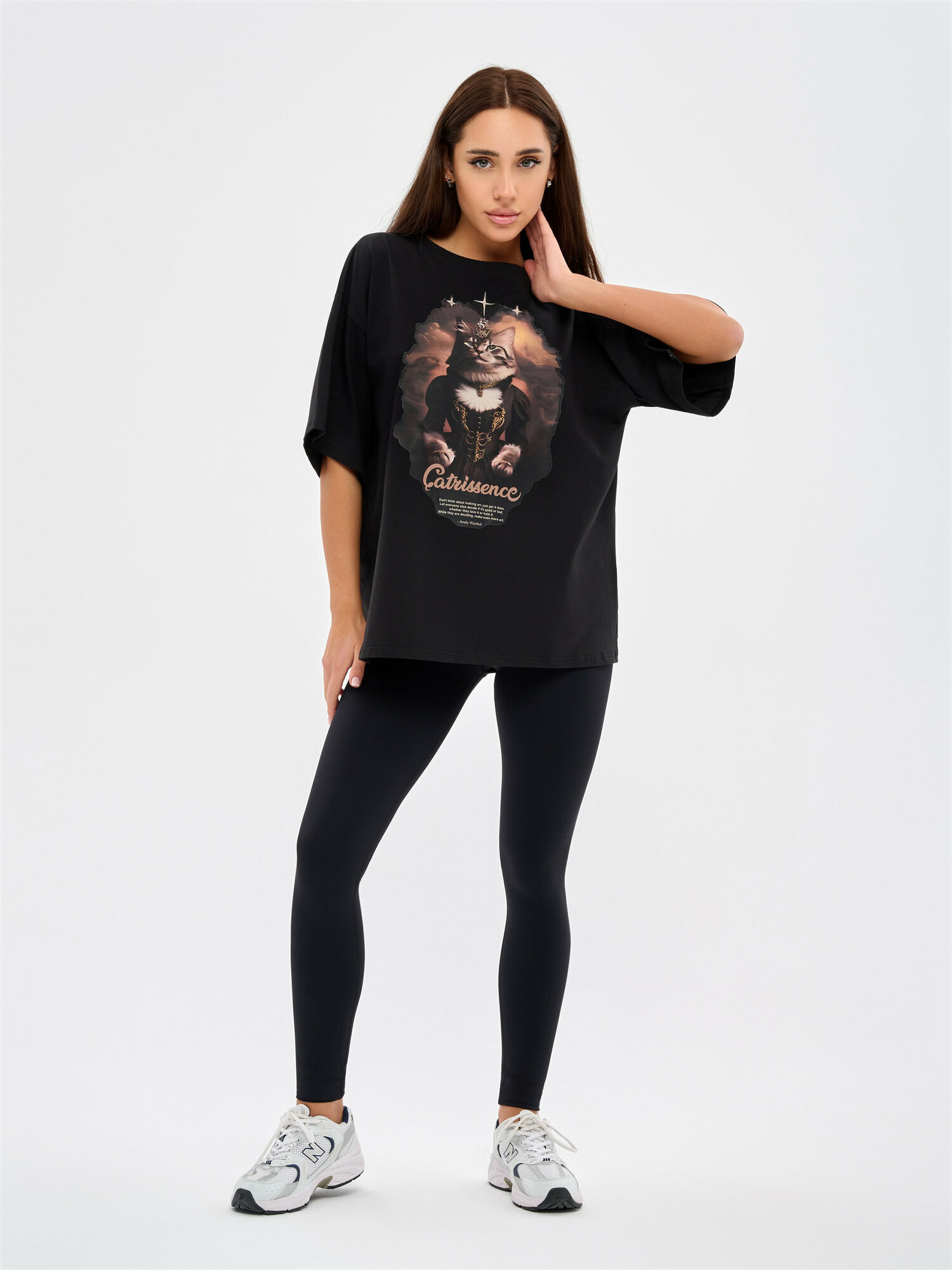 Футболка оверсайз Bona Fashion: OVERSIZE T-shirt "Catrissence", one size