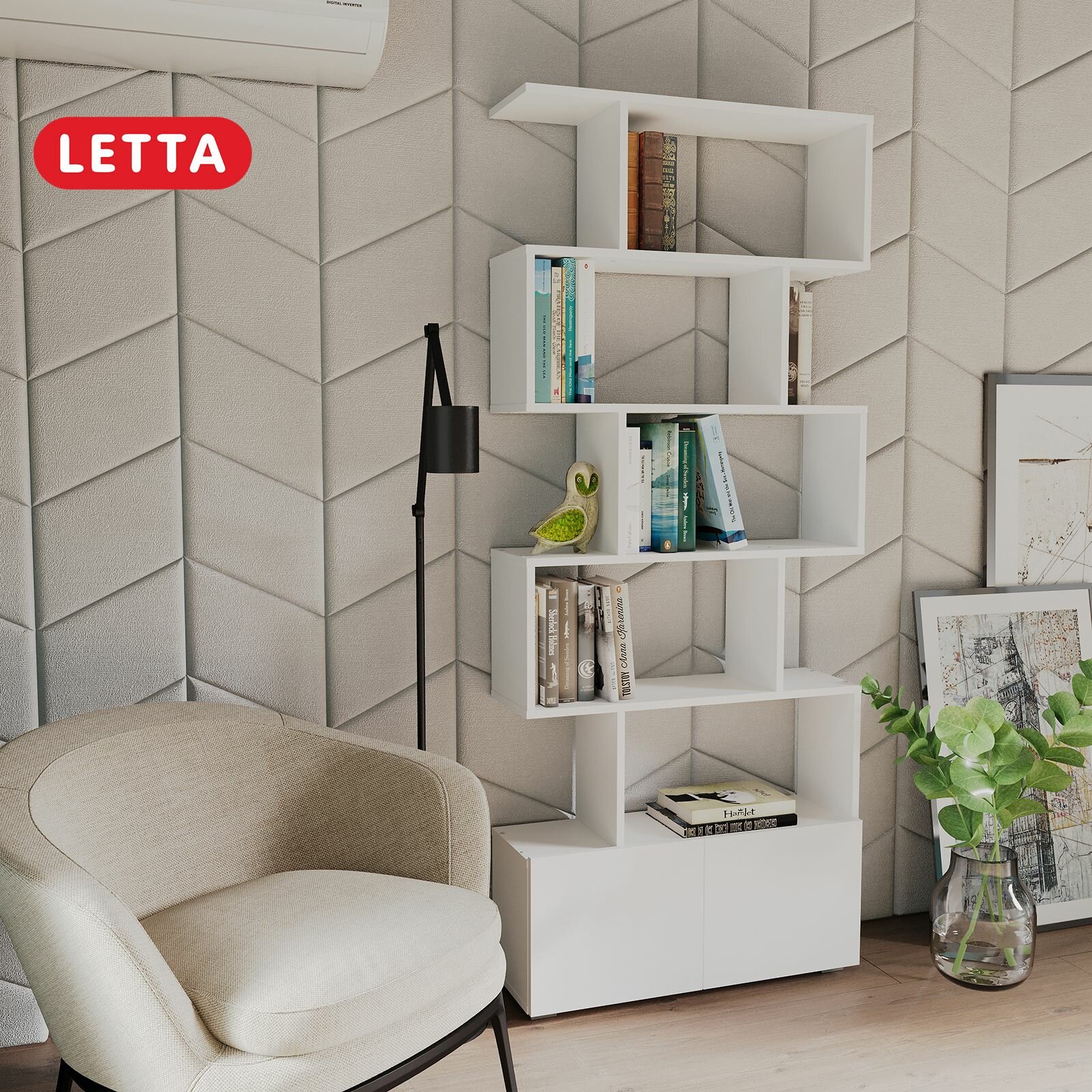 Letta Стеллаж деревянный напольный для игрушек шкаф для книг