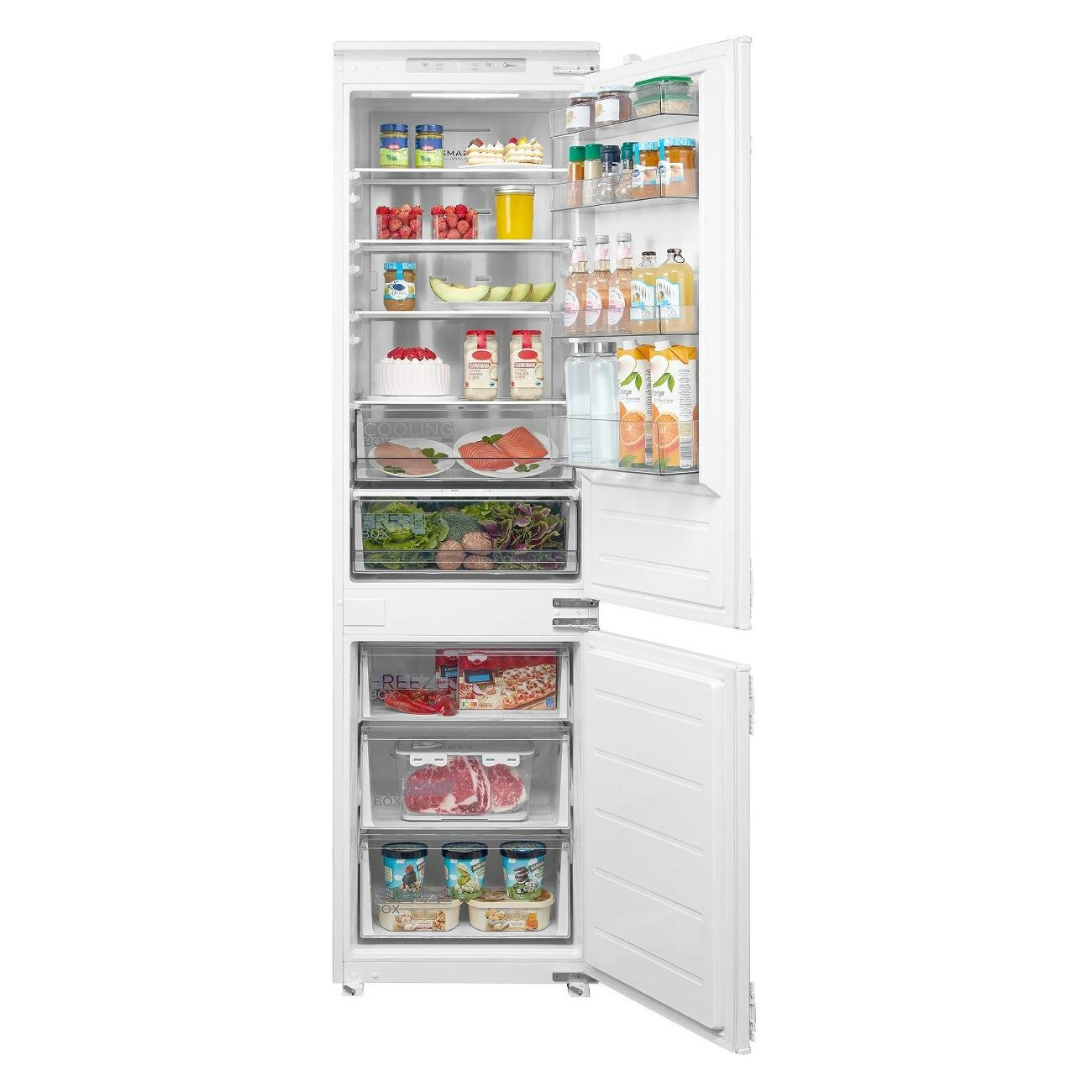 Встраиваемый холодильник комби Midea MDRE415FGE01