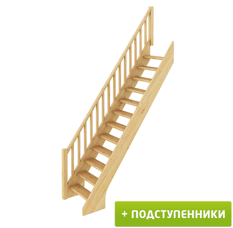 PROFI & HOBBY Лестница ЛС-10у с подступенками сосна (4 уп)