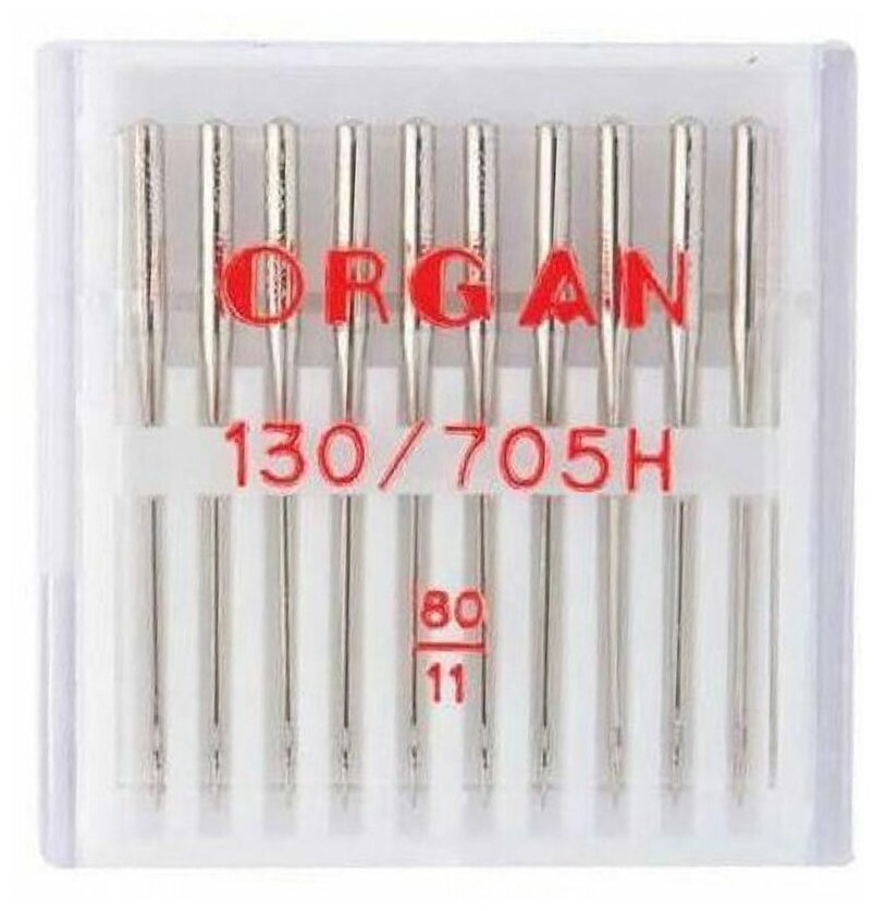 Иглы Organ для швейных машин универсальные №80 (10 шт
