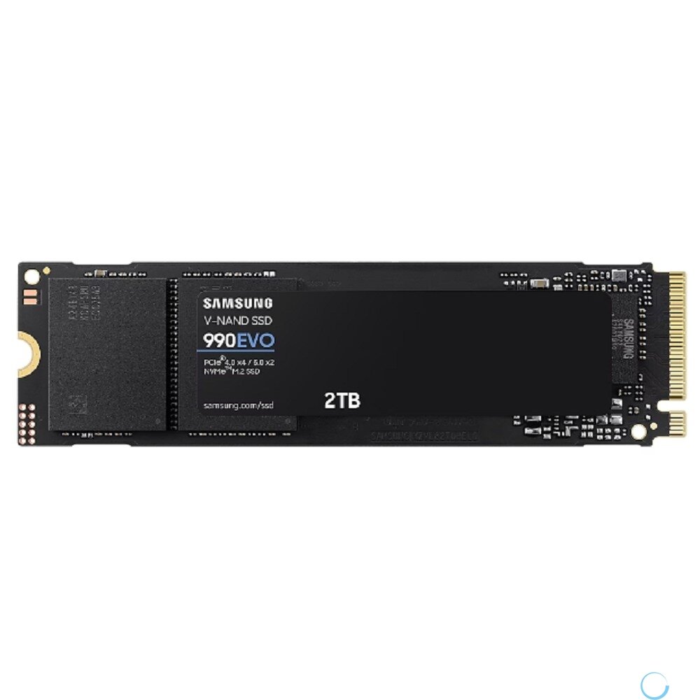 Твердотельные накопители/ Samsung SSD 990 EVO, 2000GB, M.2(22x80mm), NVMe 2.0, PCIe 4.0 x4, V-NAND TLC, R/W 5000/42