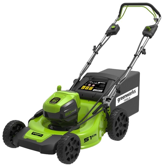 Аккумуляторная газонокосилка Greenworks 2514307 60V 51cm GD60LM51SP DigiPro, 4 А·ч, без АКБ, 51 см