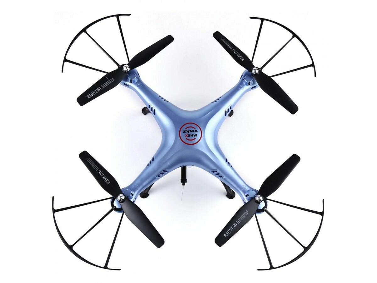 Радиоуправляемый синий квадрокоптер Syma X5HW с барометром Wi-Fi FPV - X5HW-B
