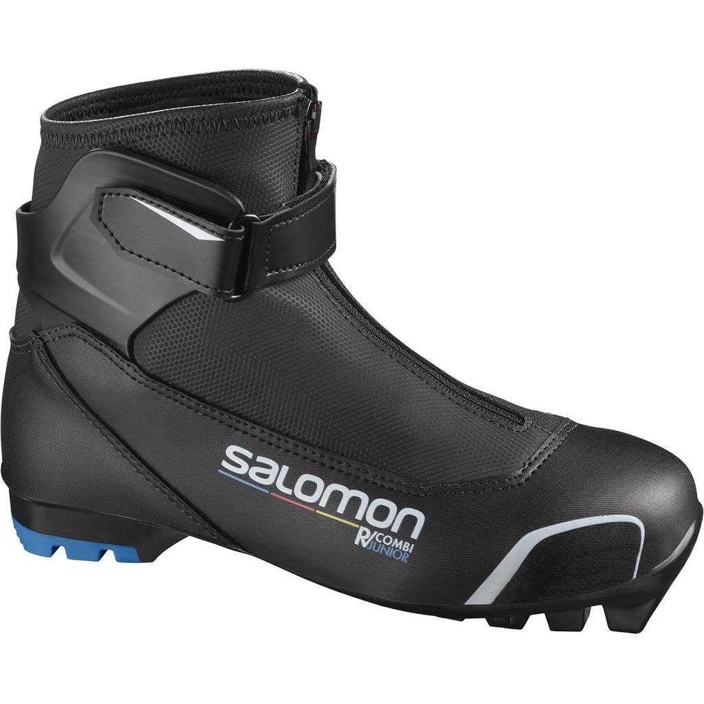 Ботинки для беговых лыж Salomon XC SHOES R/COMBI PILOT JR, детские, размер 3UK, черные.