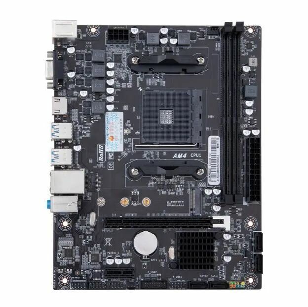 AM4 материнская плата Huananzhi A520M-VH (HNZ-A520M-VH) 2x DDR4-3200Мгц, mATX