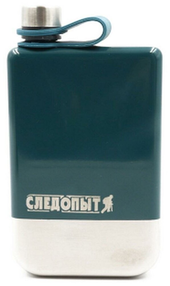 Фляжка следопыт Green Edition – Traveller зеленая, сталь AISI 304, 240мл (PF-BD-F10)