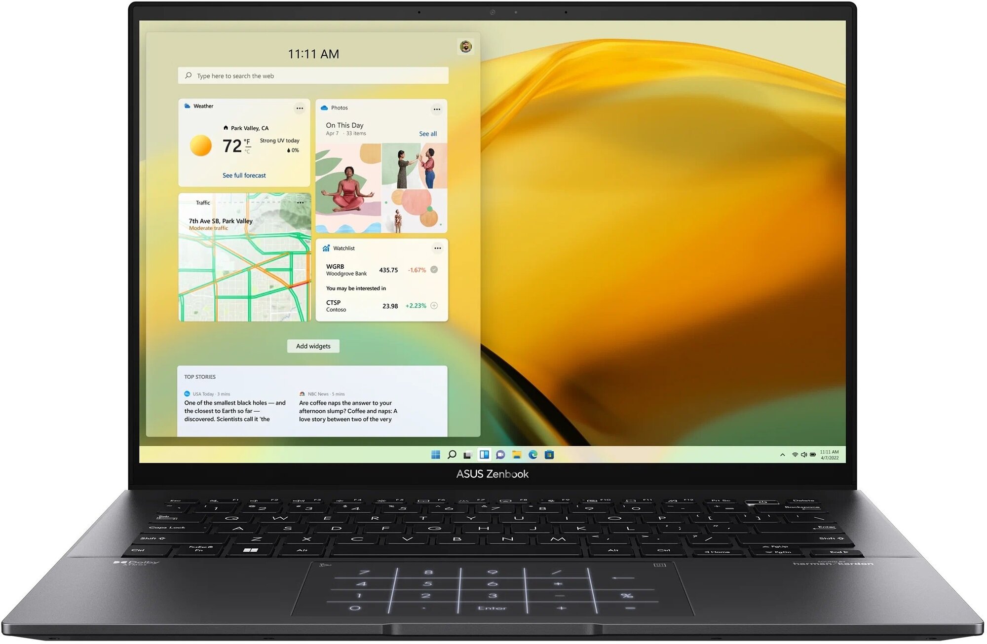 Ультрабук Asus ZENBOOK 14 UM3402Ya-KP845 90NB0W95-M01KB0 (AMD Ryzen 5 2300 MHz (7430U)/16384Mb/512 Gb SSD/14"/2560x1600/DOS)