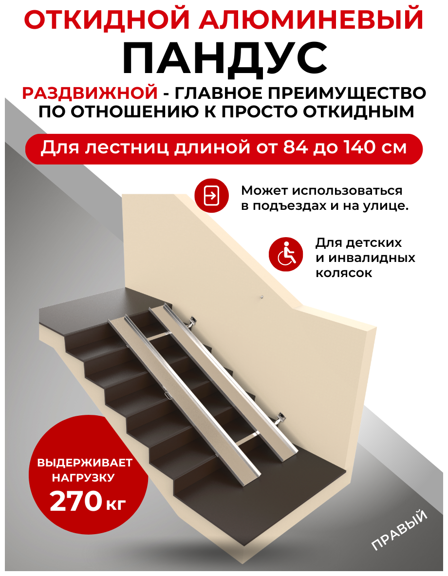 Откидной раздвижной правый