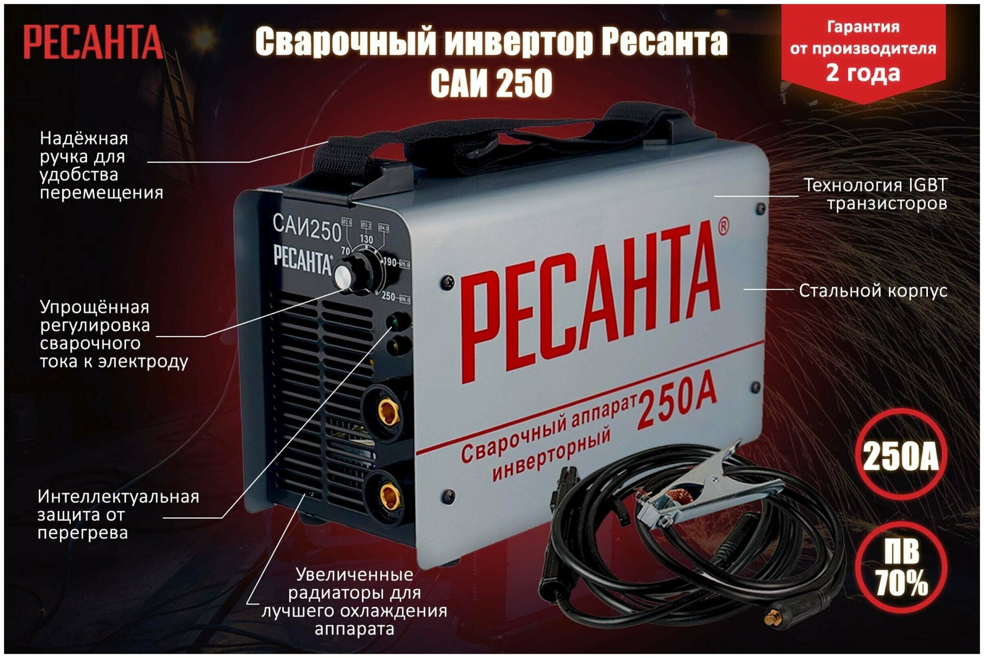 Ресанта САИ 220 Сварочный аппарат инверторный, (65/3)