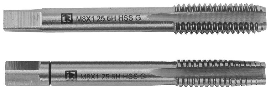 Набор метчиков T-COMBO двухпроходных ручных универсальных М4х0.7 HSS-G 2 шт. Thorvik MT407S2