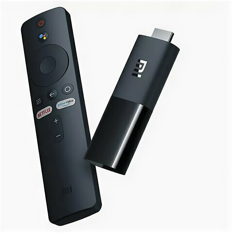 Приставка Смарт-ТВ XIAOMI Mi TV Stick, Android TV, 4 ядра, 1Gb+8Gb, HDMI, WiFi, пульт ДУ, черный, PFJ4145RU