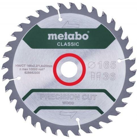 Диск пильный Metabo PrecisionCutClassic 165 ммx20 мм 36зуб