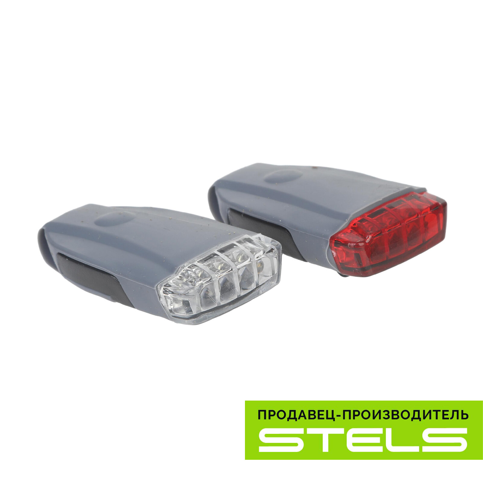 Фонари габаритные для велосипеда STELS JY-3204F+JY-3204T передний и задний, комплект, синие NEW (item:030)