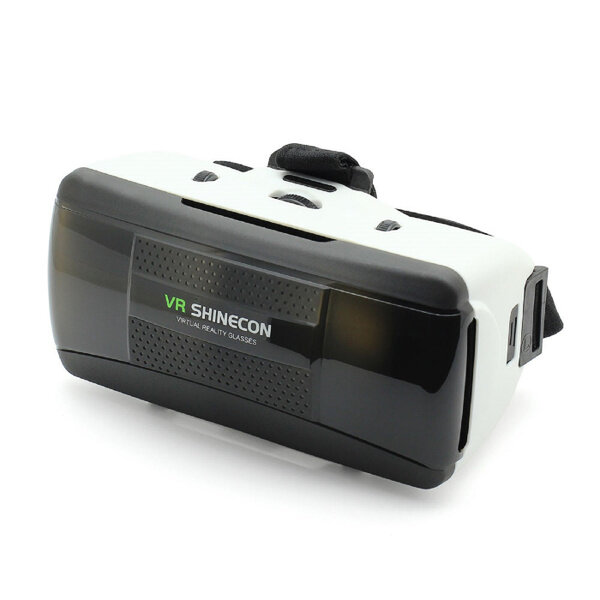 3D очки VR SHINECON G06B виртуальная реальность для видео игр (Android, IOS), Черный+Белый