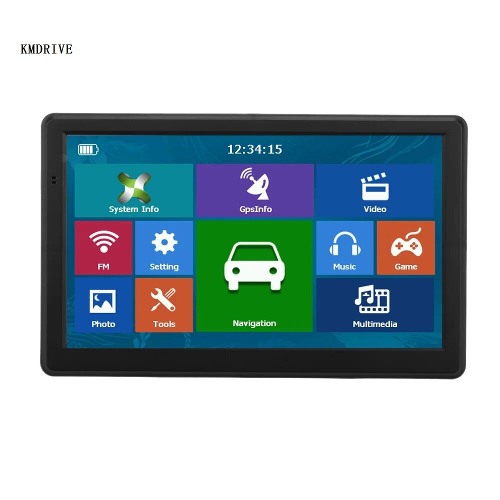 KMDRIVE 7-дюймовый HD Автомобильный GPS-навигатор спутниковой навигацией 256/8 ГБ, навигаторы, FM MP3/MP4 плееры