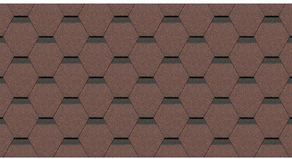 DOCKE PIE Гибкая черепица STANDARD сота Красный ZRSM-1114
