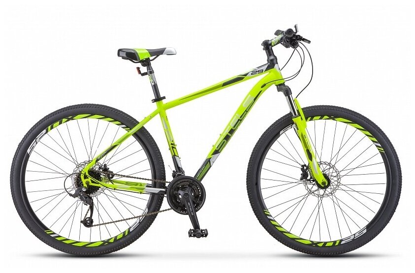 Велосипед Горный Stels Navigator 910 D 29" V010 рама 18.5', Лайм/чёрный