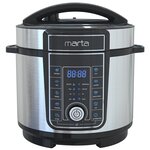MARTA MT-MC4335B керамика черный/сталь Мультиварка - Изображение 1