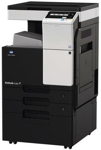 Minolta МФУ Konica-Minolta bizhub 287 монохромное, A3, 28 стр./мин., 28000стр/мес, 250GB, сеть, дуплекс, 2*500л, 2GB